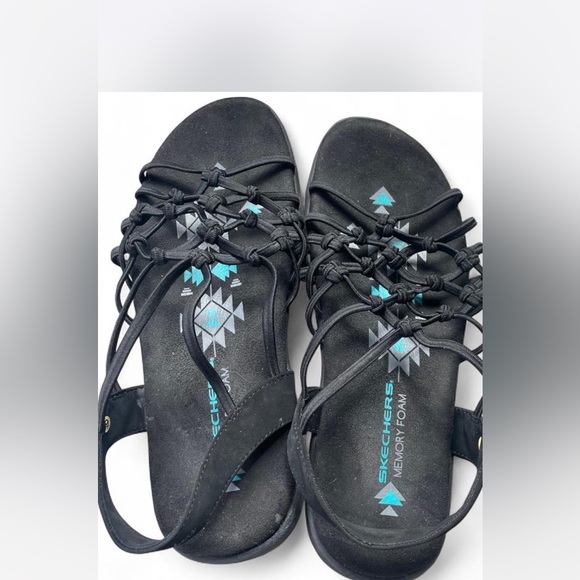Skechers Women's Black Strappy Sandals - Picture 1 of 4